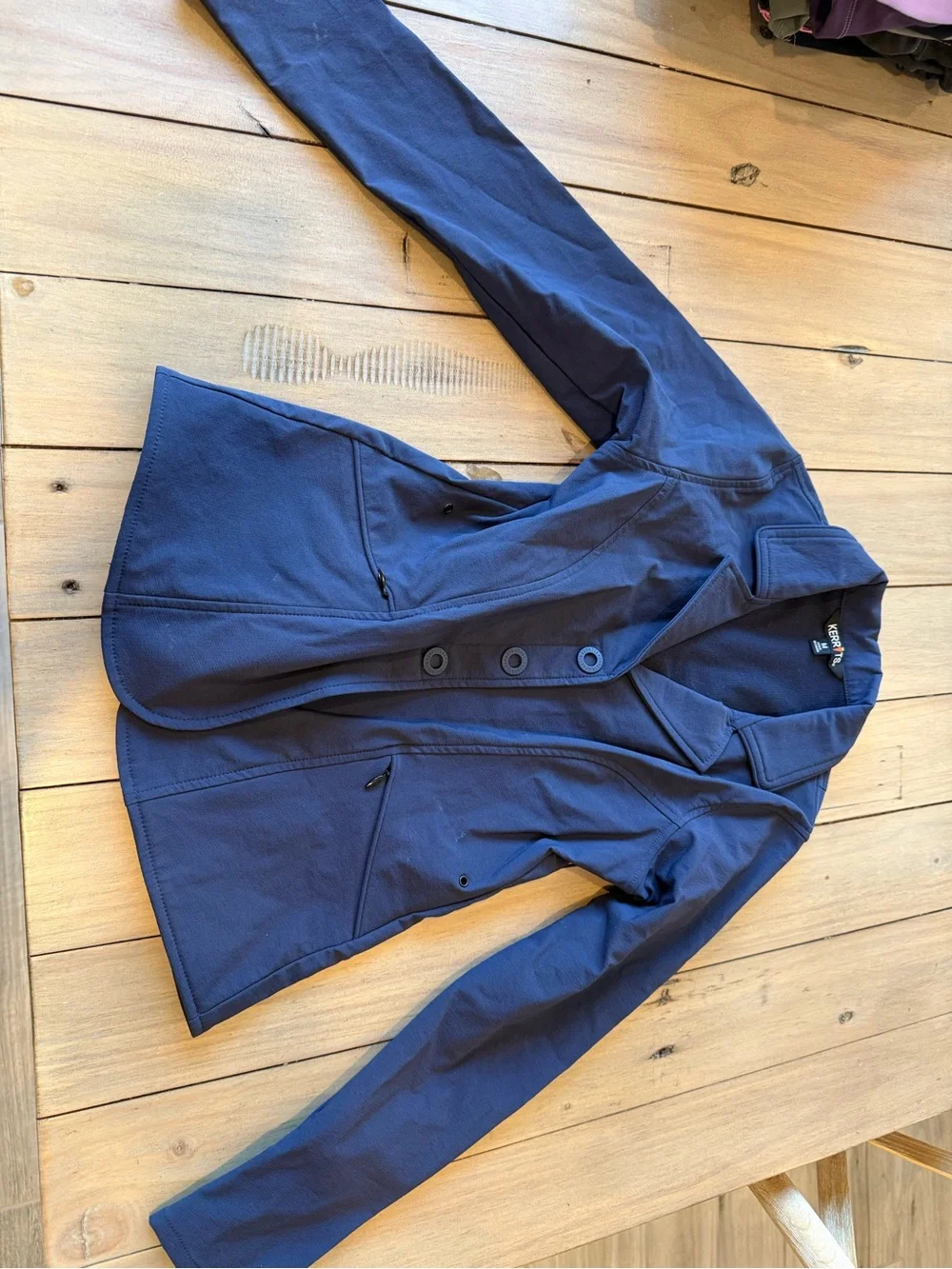 Kerrits Navy Riding Jacket worn twise